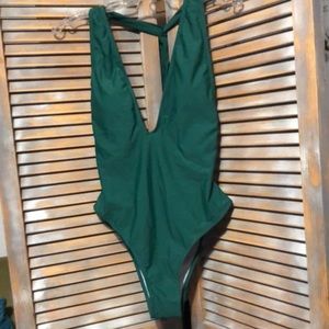 Green bathing suit